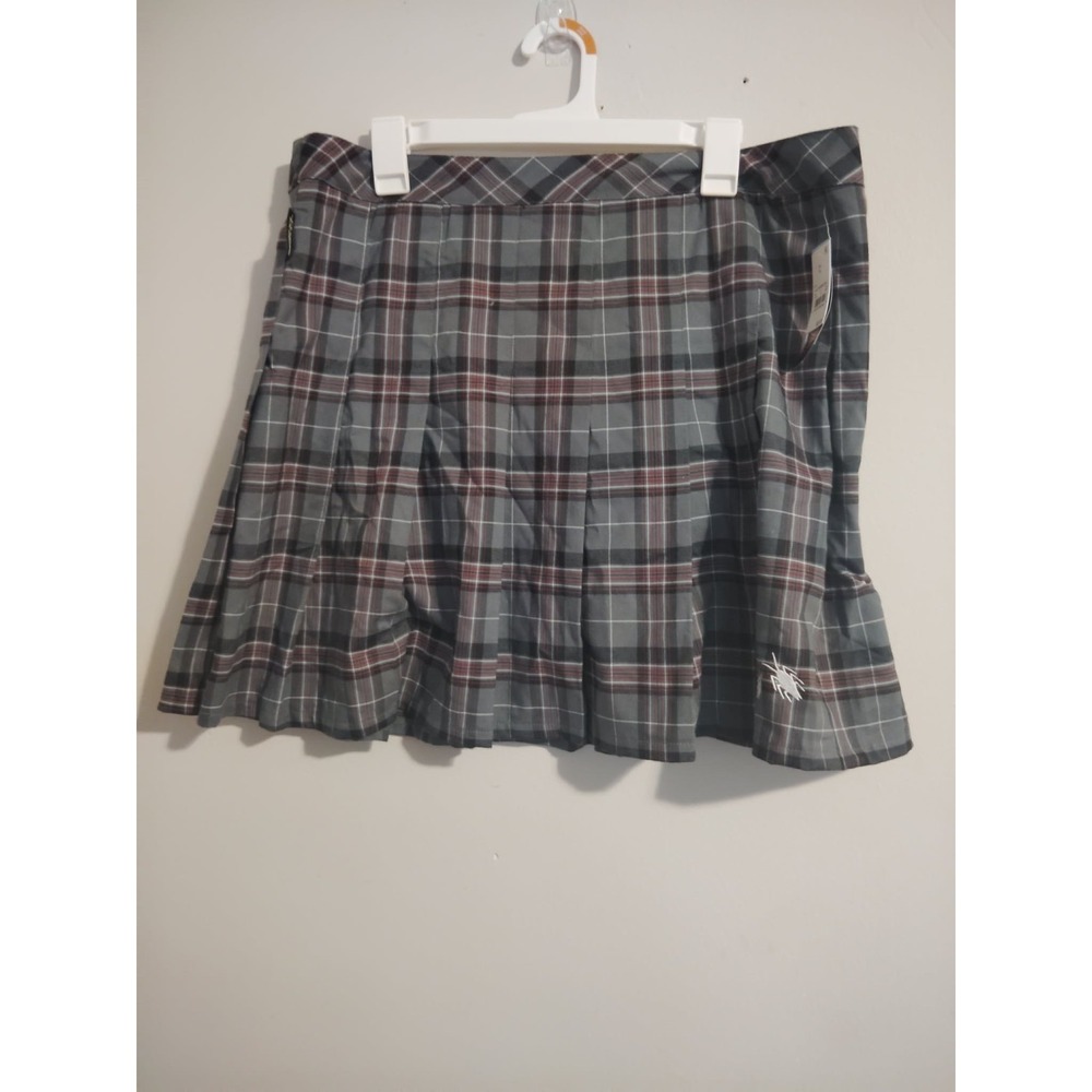 Beetlejuice Inspired by Astrid gray, red, black plaid skirt - Size XL new w/tags